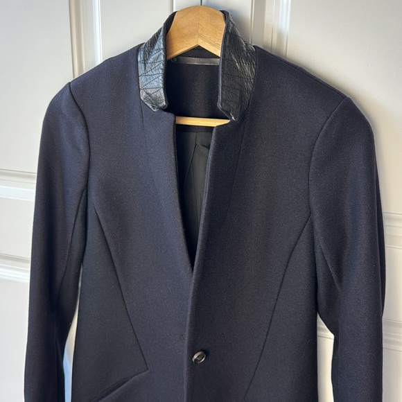 All Saints Blue Coat with Slim Tailored Fit - Picture 5 of 6